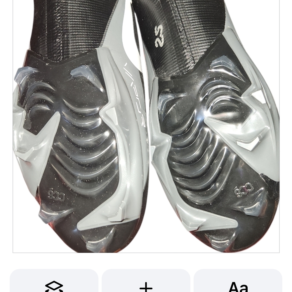 NEW W/ Outtag Nike Men's Football Cleats Sz 13 Black & White. With STRETCH ANKLE - Picture 4 of 7